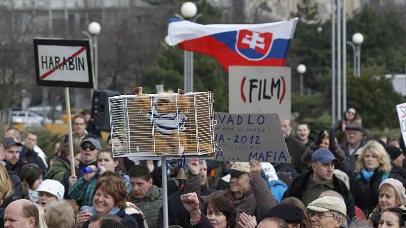 Proteste gegen Korruption in der slowakischen Politik