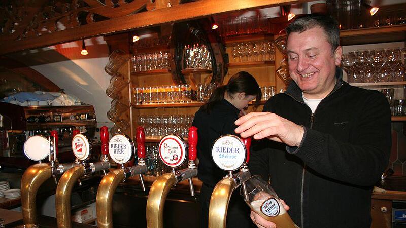 In Gasthaus der Brauerei Baumgartner gibt es statt Baumgartner Rieder Bier