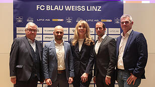 Der neue Vorstand des FC Blau-Weiß Linz