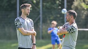 BW-Sportchef Schösswendter und Trainer Scheiblehner
