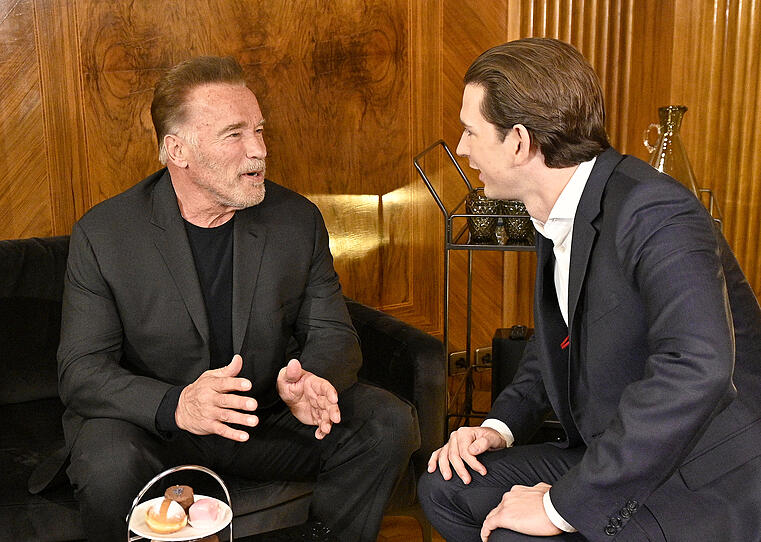 Kanzler Kurz empfing Arnold Schwarzenegger