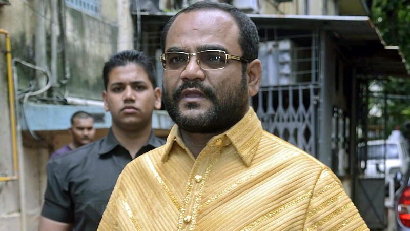 Indian businessman Pankaj Parakh wearing a shirt made of gold in Mumbai