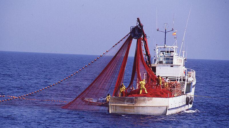 Fischer Netz im Boot aus Meer von dieser großen nordwestlichen