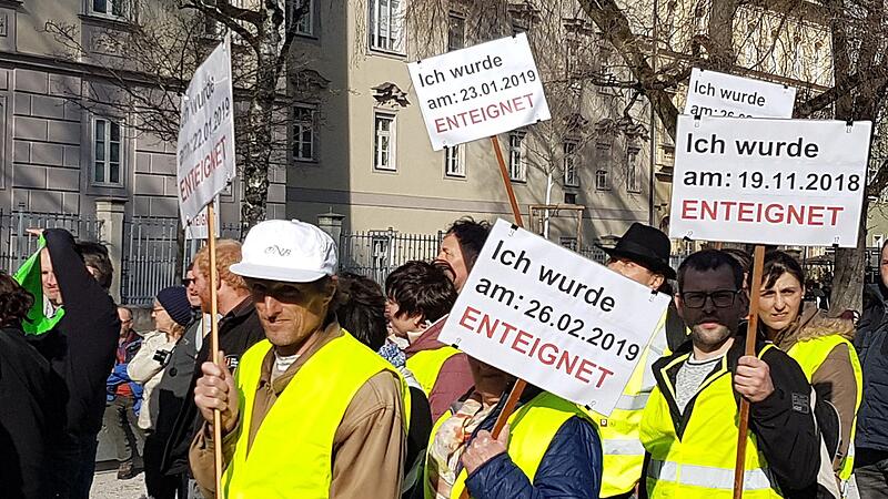 900 Freileitungsgegner marschierten in Linz auf