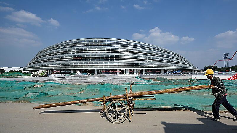 Arbeiten an den Olympia-Sportstätten von Peking 2022