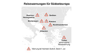 Reisewarnung für den Westbalkan