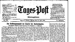 Tagespost vom 15. Juli 1935