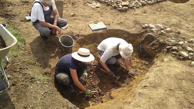 Wieder Grabung bei Überresten einer römischen Gutshofvilla in St. Georgen