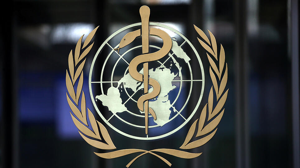 FILE PHOTO: A logo is pictured on the headquarters of the WHO in Geneva