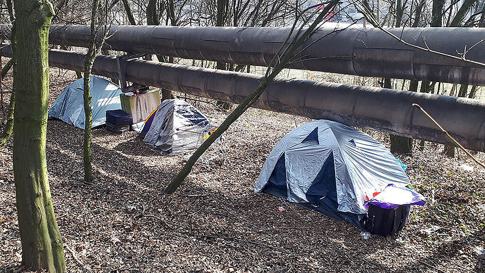 In Bettlerlagern wie diesem wurden heuer in Linz bereits 74 Kinder angetroffen.