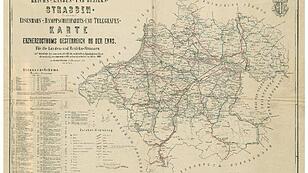 Straßenkarte Oberösterreichs 1866