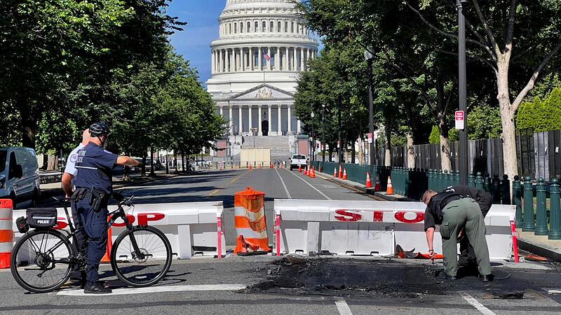 Man drove into US Capitol cordon and shot himself