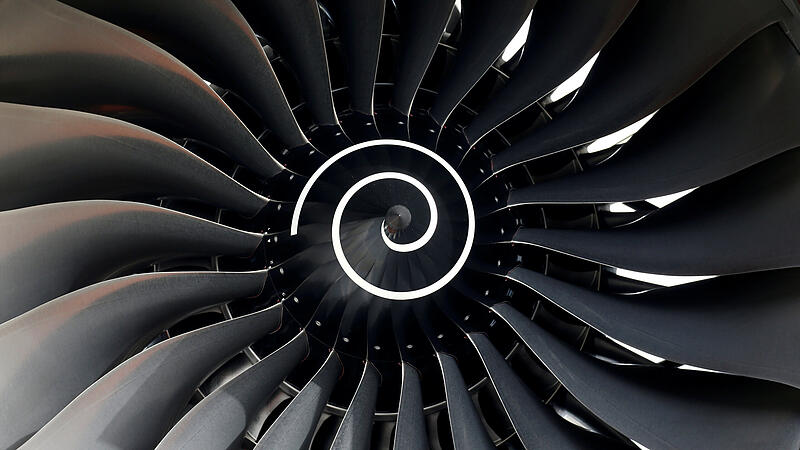 FILE PHOTO: Rolls Royce engine of the first Fiji Airways A350 XWB airliner is seen at the aircraft builder's headquarters of Airbus in Colomiers near Toulouse