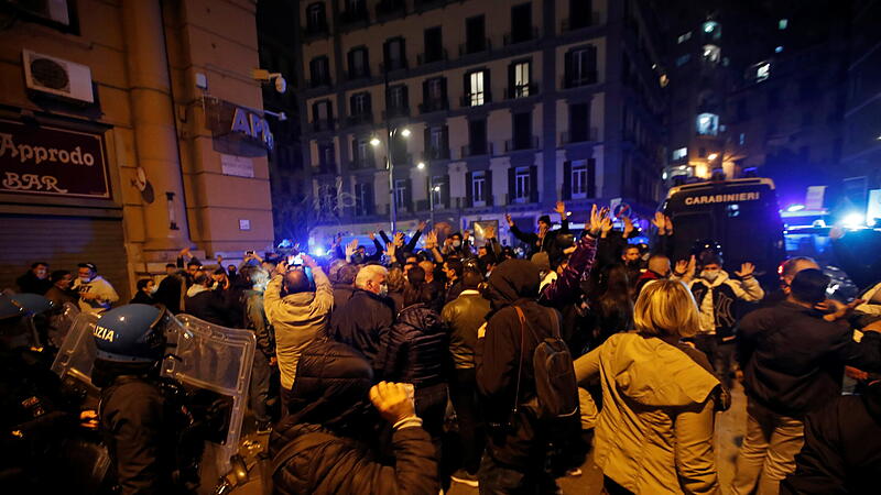 Straßenproteste in Süditalien gegen Ausgangssperre