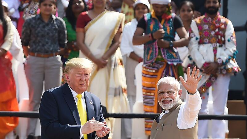 Indiens Narendra Modi (re.) und Donald Trump
