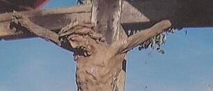 Hölzerne Jesus-Figur von Kreuz gestohlen
