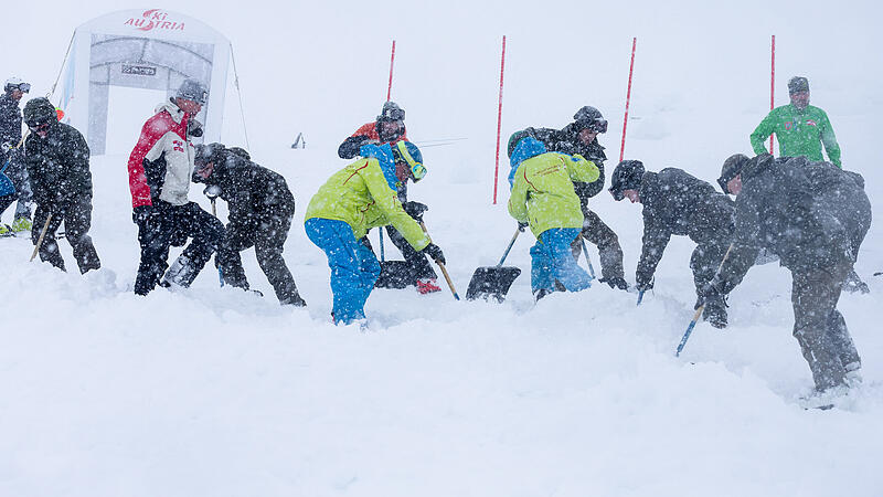 Schneechaos verhinderte Training der Ski-Herren