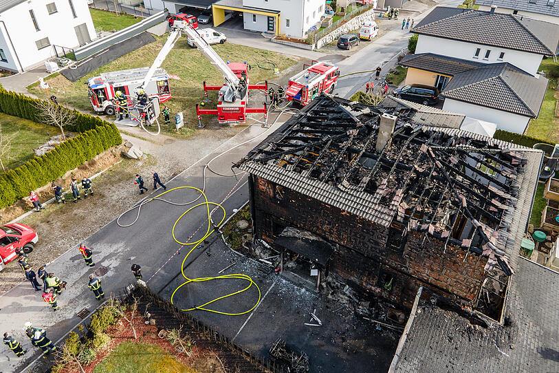 Pregarten: Wohnhaus nach Brand völlig zerstört