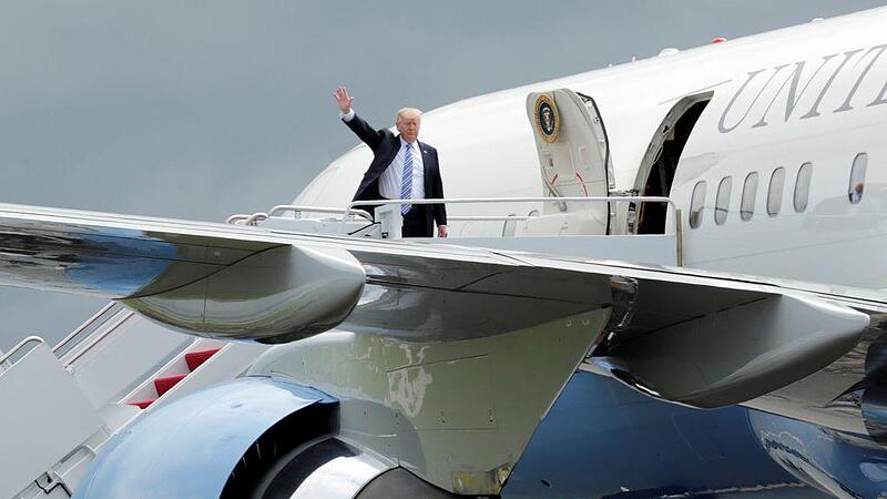 Die politische Krise im Handgepäck: Trump beginnt erste Auslandsreise