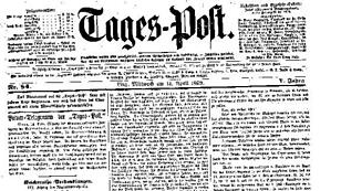 Tagespost vom 14.April 1869