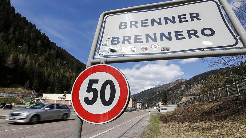 A road sign reading "Brennero Brenner" is seen in the Italian village of Brenner, Italy, at the Italian-Austrian border