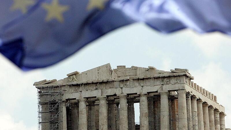 Griechenland Athen Euro EU Flagge