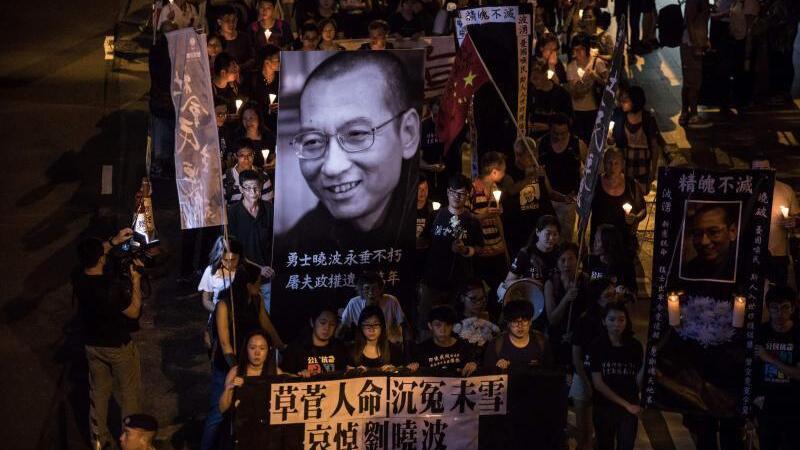 Protestmarsch für Liu Xiaobo