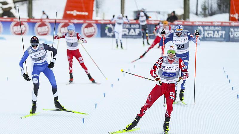 Nordic combination: Lamparter in 2nd place behind Riiber in the cross-country ski trail
