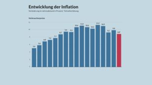 Inflation sinkt, "die Preise werden aber hoch bleiben"