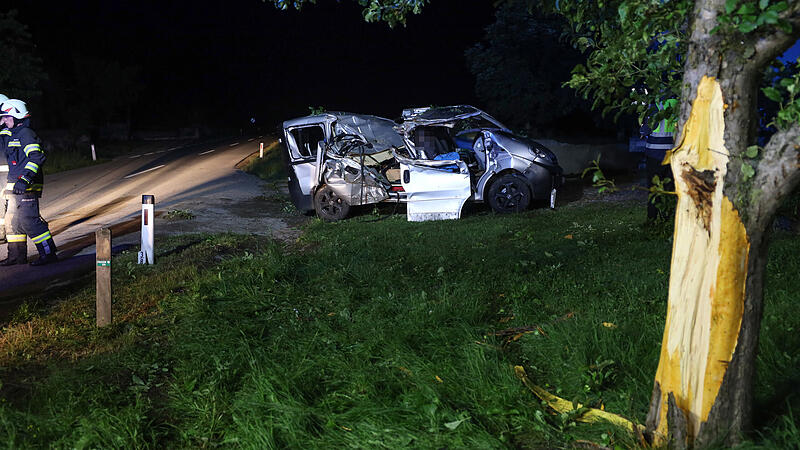 Fotos: Tödlicher Verkehrsunfall: Kleintransporter bei Heiligenberg gegen Baum gekracht, Heiligenberg, 03.07.2021 - 2/2