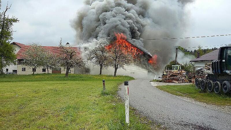 Brand auf Bauernhof im Innviertel