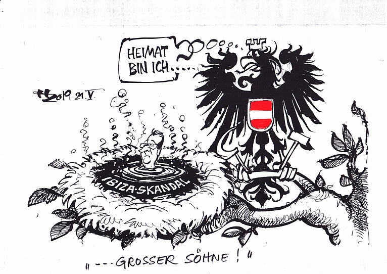 OÖN-Karikatur vom 21. Mai 2019