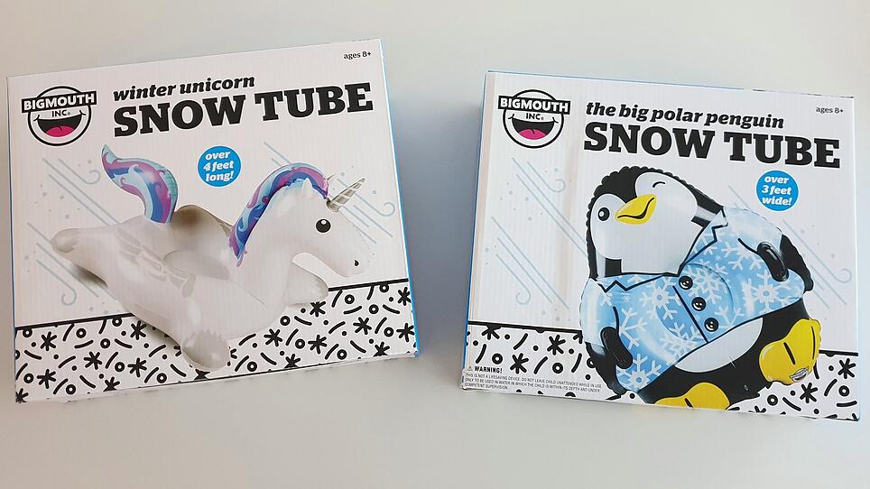Snow Tube Einhorn Pinguin