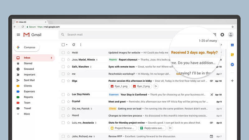 Komplett neues Design für Gmail
