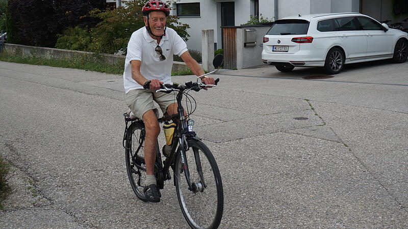 Welser radelt täglich: Mit 97 braucht er noch kein E-Bike