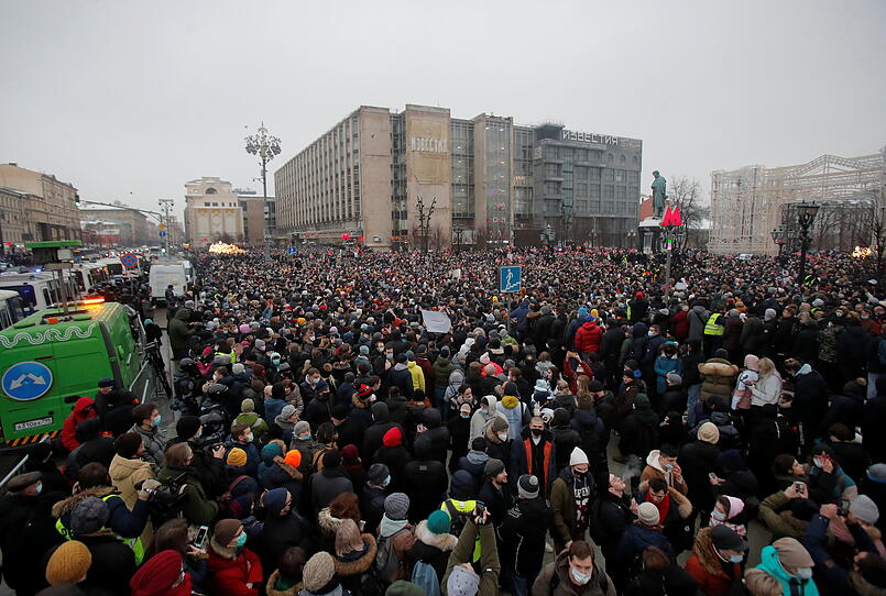 Festnahmen bei Demos für Freilassung Nawalnys in Russland