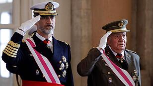 2018: König Felipe mit seinem Vater Juan Carlos