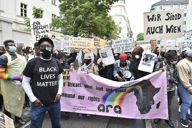 Erneut starker Zustrom bei "Black lives matter"-Demo in Wien