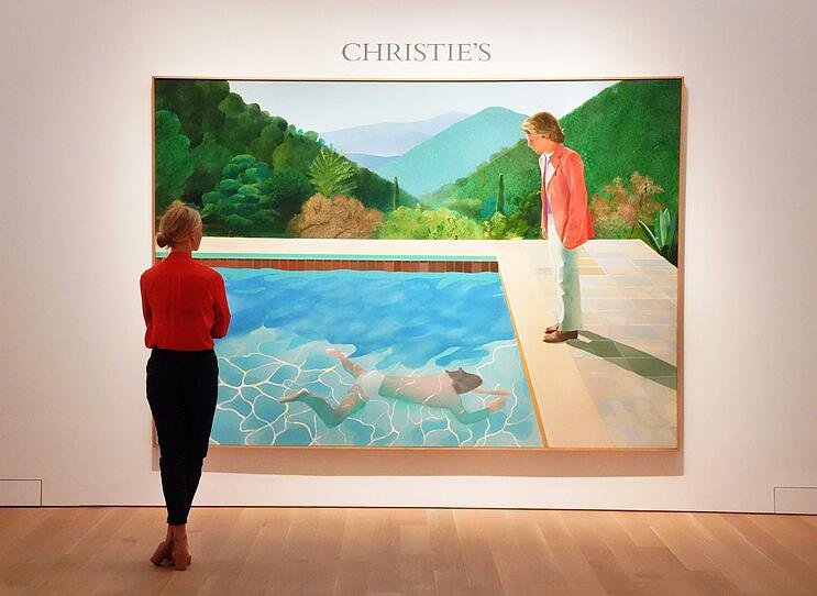 Gestern wurde bei einer Auktion David Hockneys "Portrait of an Artist (Pool with Two Figures)" um 90,3 Millionen Dollar versteigert.