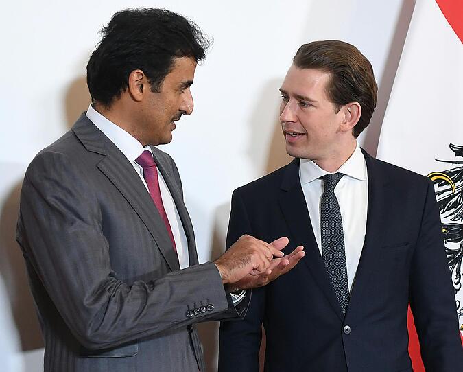 Scheich zu Besuch: Emir von Katar in Wien empfangen