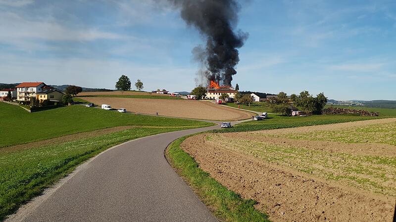 Großbrand auf Bauernhof in Engerwitzdorf
