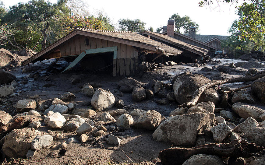 Kalifornien: Häuser von Schlammlawinen mitgerissen