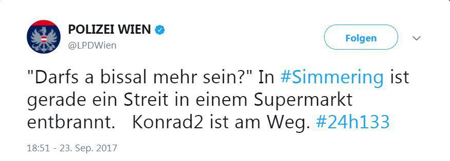 Wiener Polizei twittert Einsätze: Die Highlights