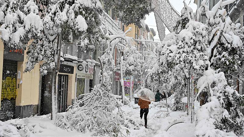 Madrid erholt sich langsam vom Schneechaos