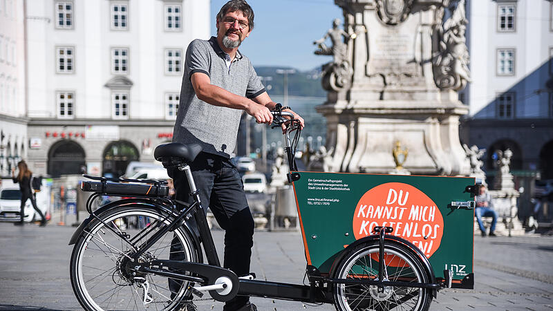 Unterwegs mit dem Lastenfahrrad: In Linz startet kostenloser Verleih