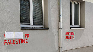 Hauswände in Wien-Leopoldstadt beschmiert