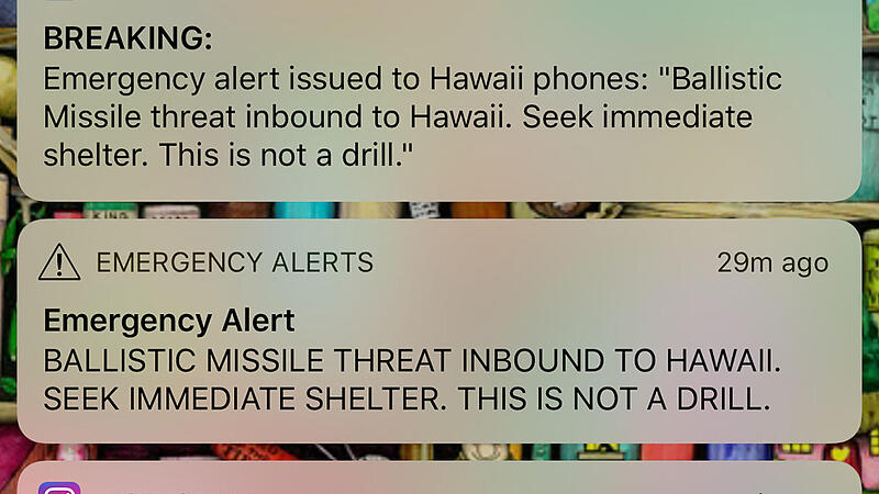 38 Minuten Angst und Schrecken: Falscher Raketenalarm in Hawaii