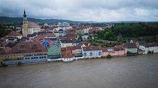 AUT, Unterwegs in Oberösterreich, Unwetter, Fototermin, Hochwasser August 2023