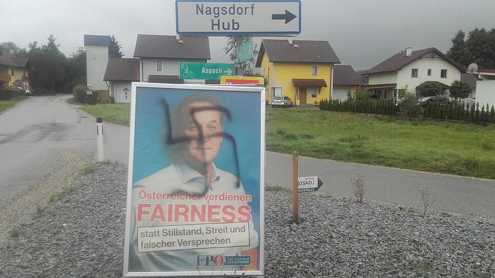 FP-Wahlplakate mit Hakenkreuzen beschmiert: Zwei Innviertler vor Gericht