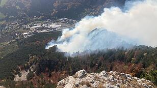 Riesiger Waldbrand im Rax-Gebiet